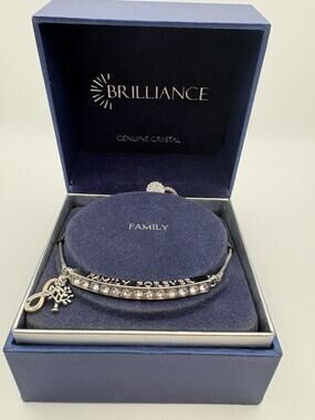 Brilliance Family Forever Crystal Bolo Bracelet Tree of Life Infinity Charm